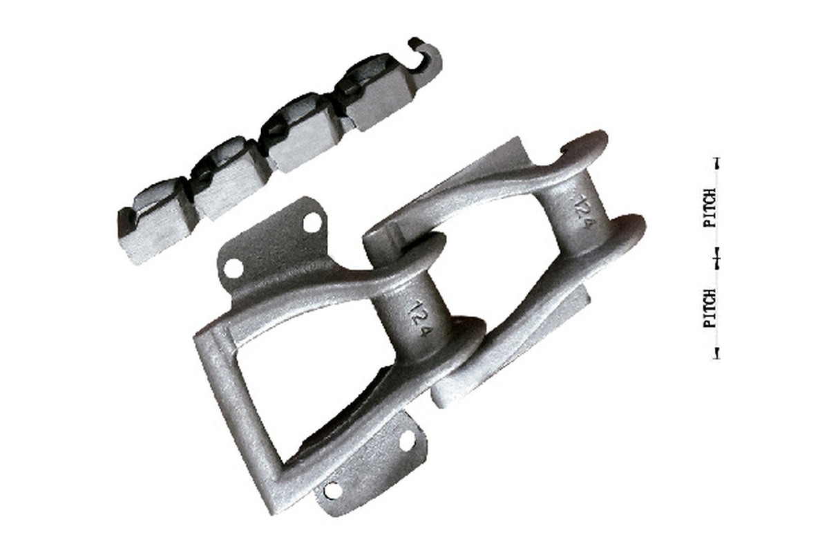 Detachable agricultural and conveyor chain components