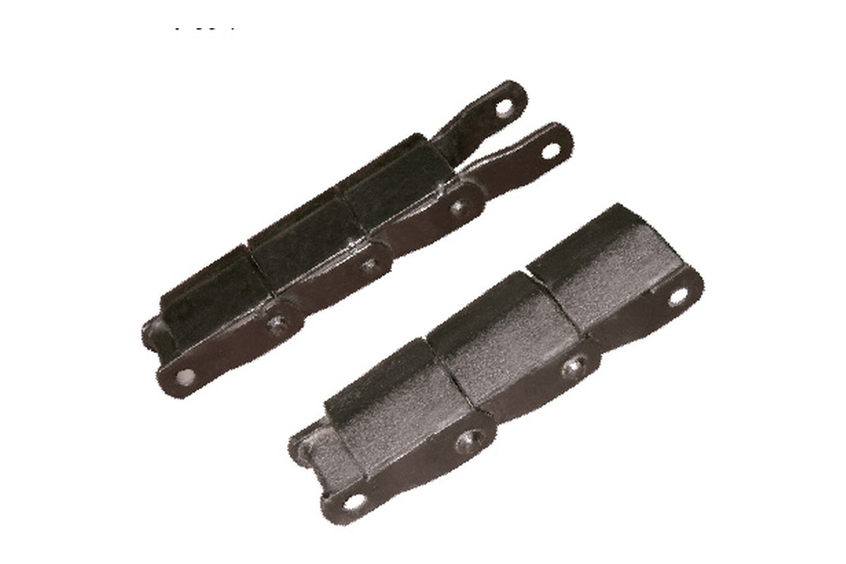 Two heavy welded steel chain sections