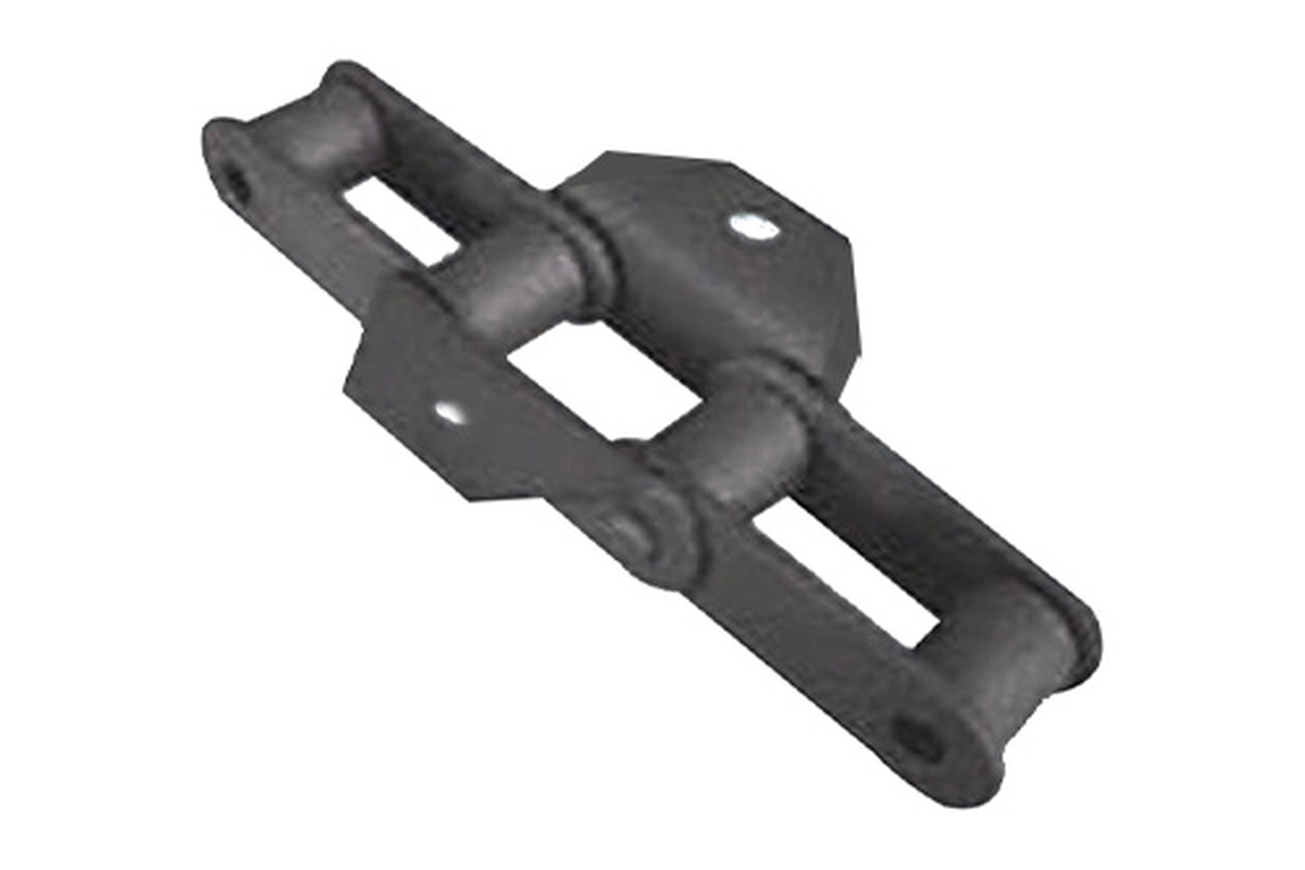 Agricultural chain link with attachment plates